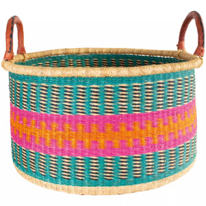 Grand Illusions Round Basket with Handles Afia